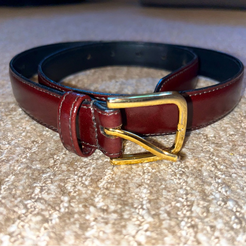 Original American Apparel brown leather belt with gold hardware